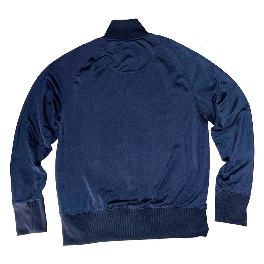 VTG 2008 Nike FC Barcelona Track Jacket Men L Blue Camp Nou Embroidered Stitched